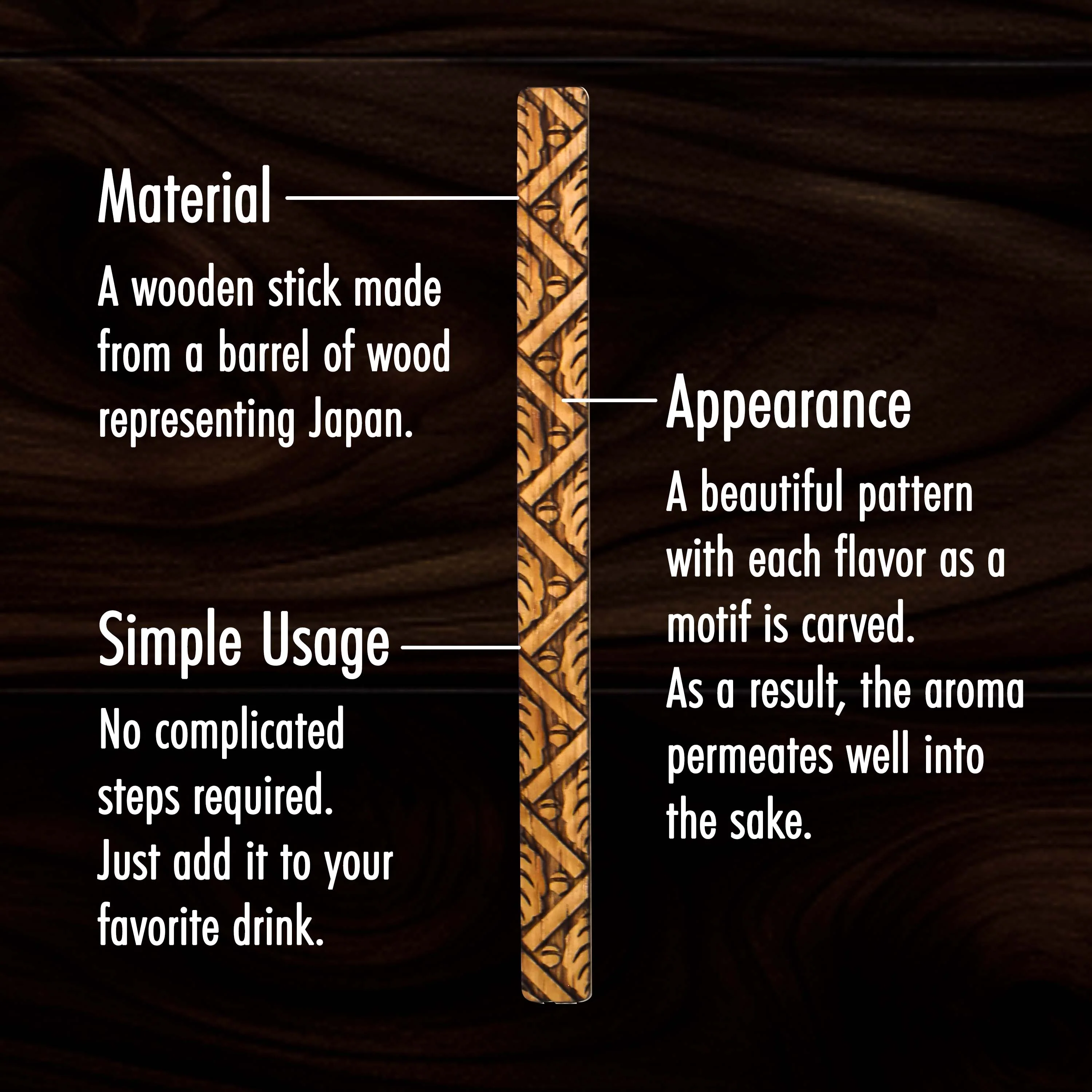 Whisky Aging Stick (Chestnut Wooden Barrel) 1P - Image 4